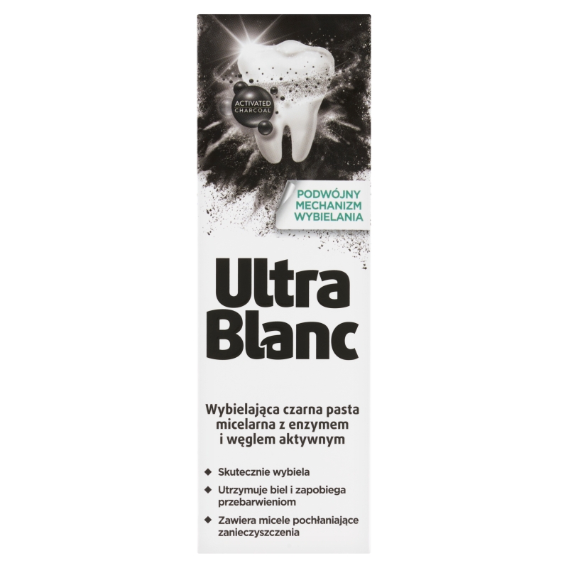 Ultrablanc, pasta do zębów wybielająca z węglem aktywnym, 75 ml
