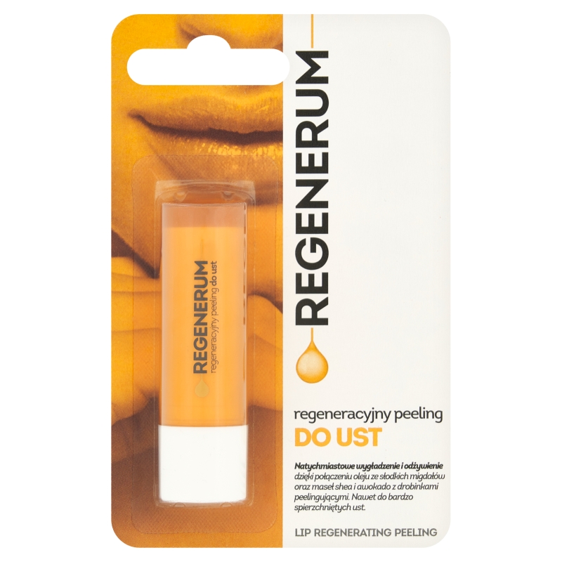 Regenerum Peeling regeneracyjny do ust odżywiający, nawilżający i regenerujący sztyft, 5 g