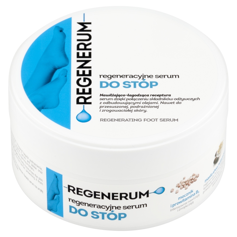 Regenerum Regeneracyjne serum do stóp , krem do przesuszonej, podrażnionej i zrogowaciałej skóry, 125 ml
