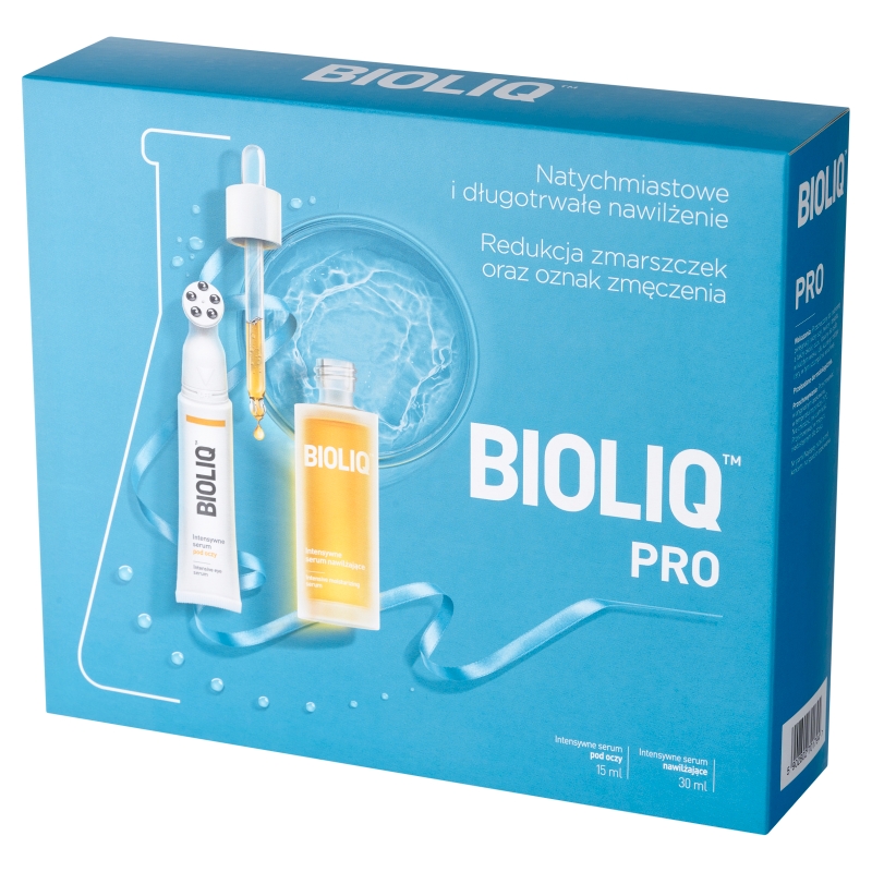 Bioliq PRO, zestaw: intensywne serum nawilżające, 30 ml + intensywne serum pod oczy, 15 ml