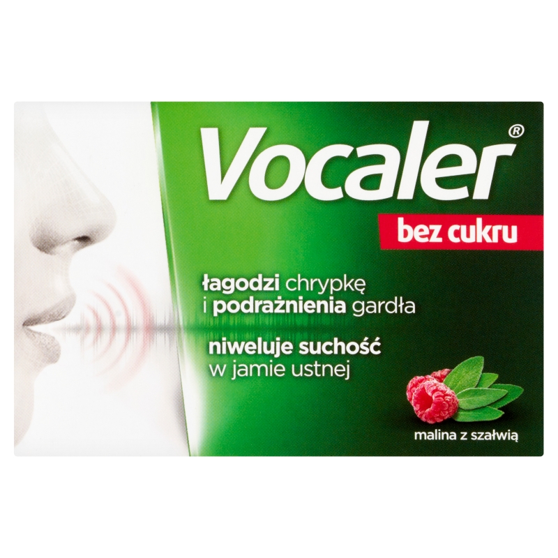 VOCALER , pastylki do ssania na ból gardła bez cukru, 12 szt.
