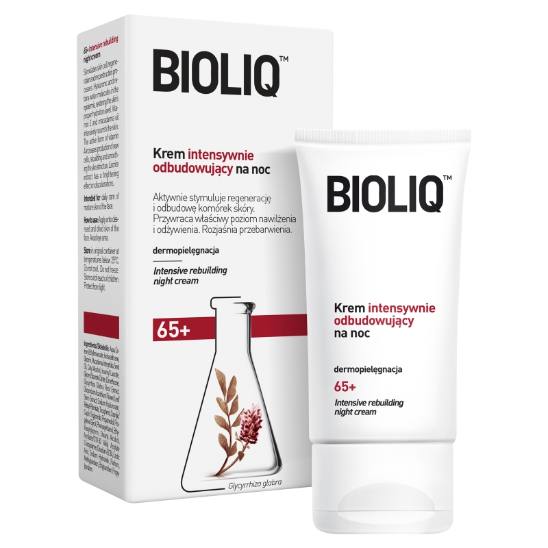 Bioliq 65+, krem intensywnie odbudowujący na noc, 50 ml