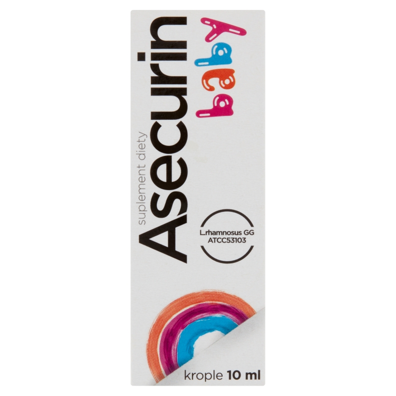 Asecurin baby, krople ze składnikami uzupełniającymi mikroflorę jelitową, 10 ml