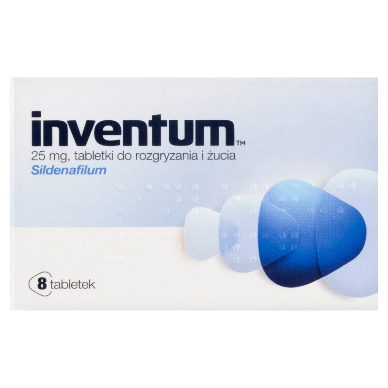 Inventum 25 mg, tabletki do rozgryzania i żucia na erekcję, 8 szt.