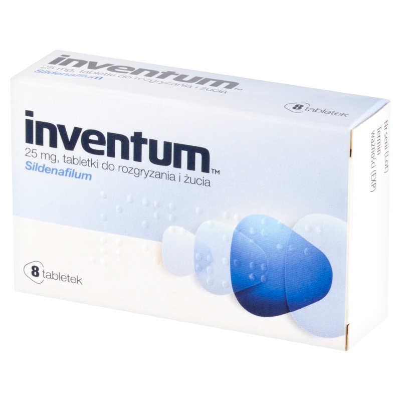 Inventum 25 mg, tabletki do rozgryzania i żucia na erekcję, 8 szt.
