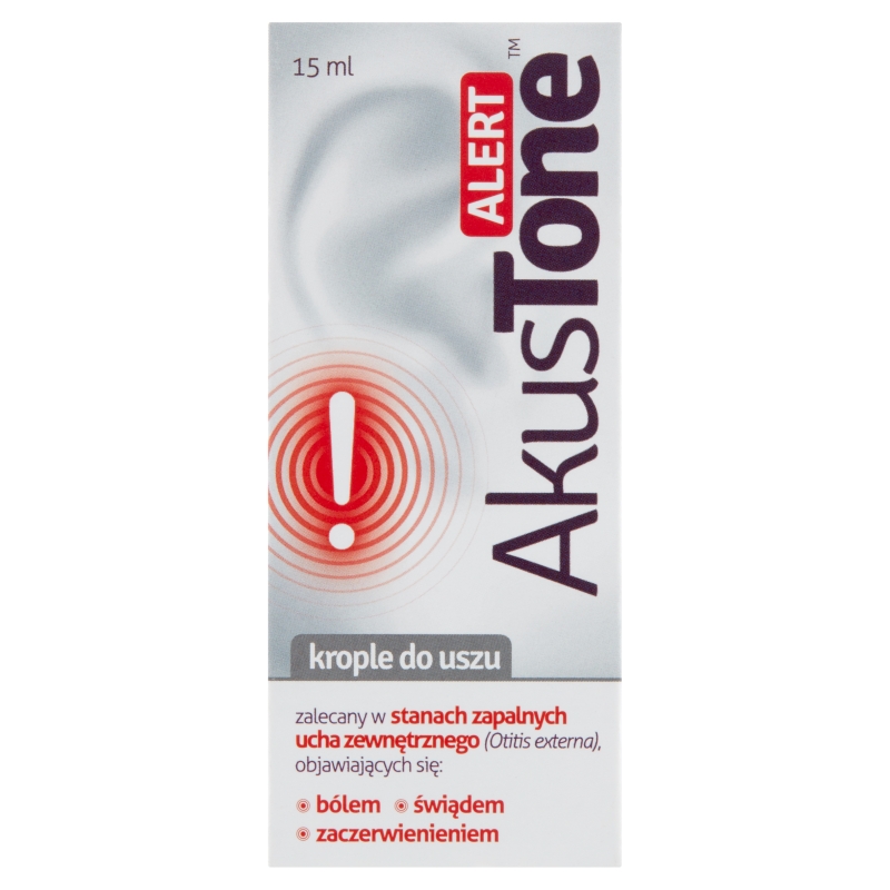 AkusTone ALERT, krople w stanach zapalnych ucha, 15 ml