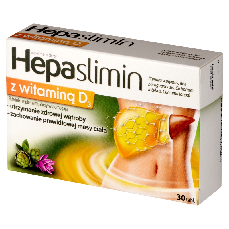 Hepaslimin, z witaminą D 30 tabletek
