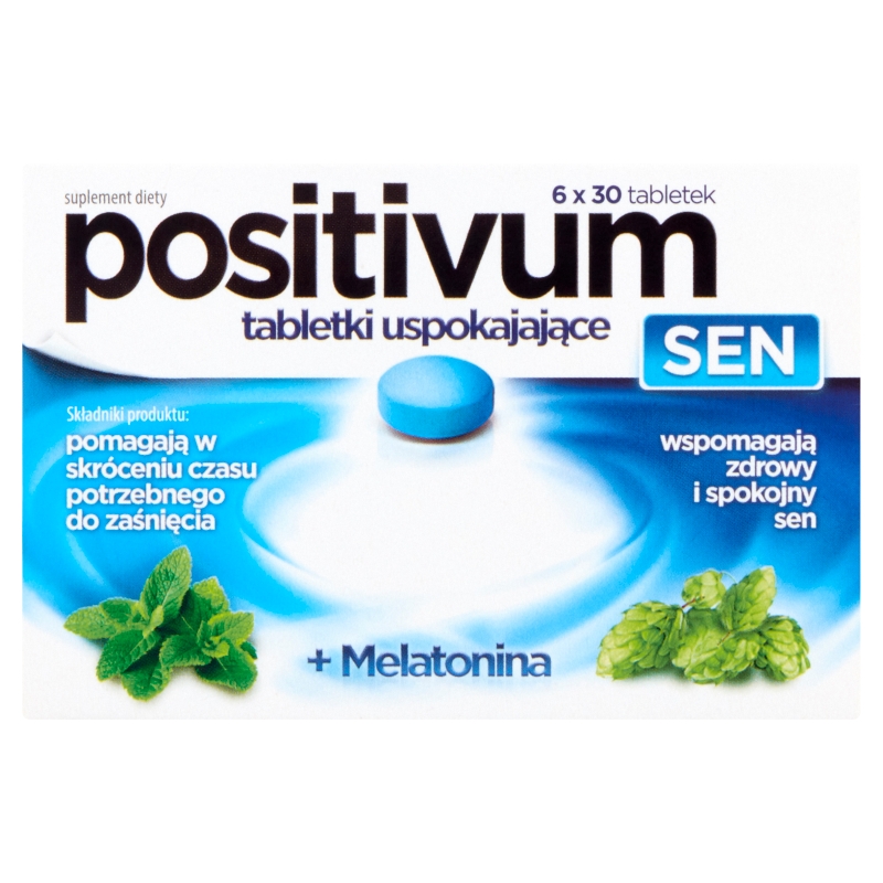 Positivum SEN, tabletki ze składnikami wspomagającymi zdrowy sen, 180 szt.