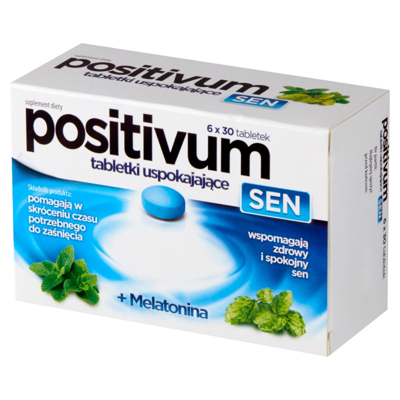 Positivum SEN, tabletki ze składnikami wspomagającymi zdrowy sen, 180 szt.