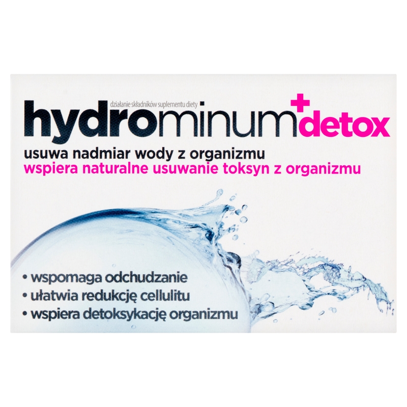 Hydrominum + Detox, tabletki ze składnikami wspierającymi naturalne usuwanie toksyn z organizmu, 30 szt.
