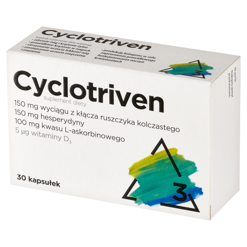 Cyclotriven, kapsułki ze składnikami wspomagającymi prawidłowe krążenie w nogach, 30 szt.