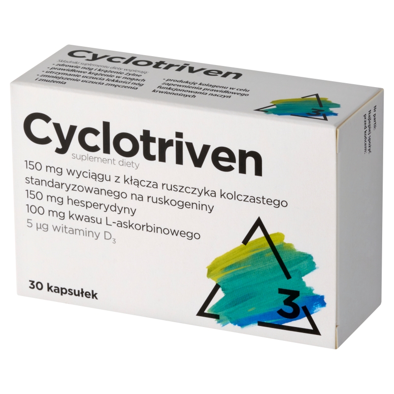 Cyclotriven, kapsułki ze składnikami wspomagającymi prawidłowe krążenie w nogach, 30 szt.