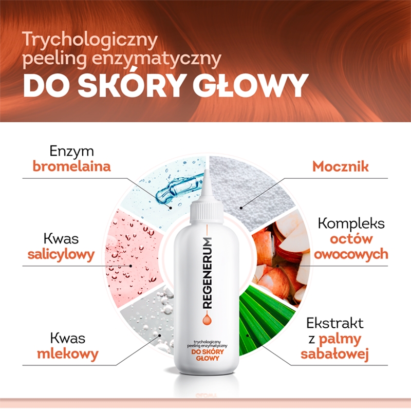 REGENERUM , trychologiczny peeling enzymatyczny do skóry głowy, 110 ml