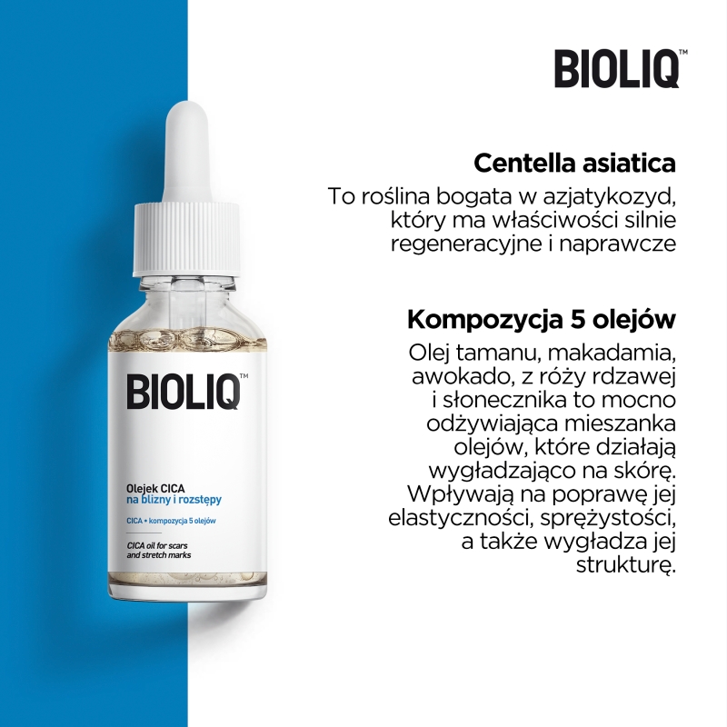 Bioliq Dermo, olejek CICA na blizny i rozstępy, 30 ml