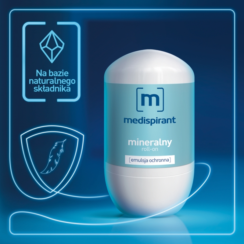 MEDISPIRANT MINERALNY, emulsja ochronna z pielęgnującym olejkiem bawełnianym, 40 ml