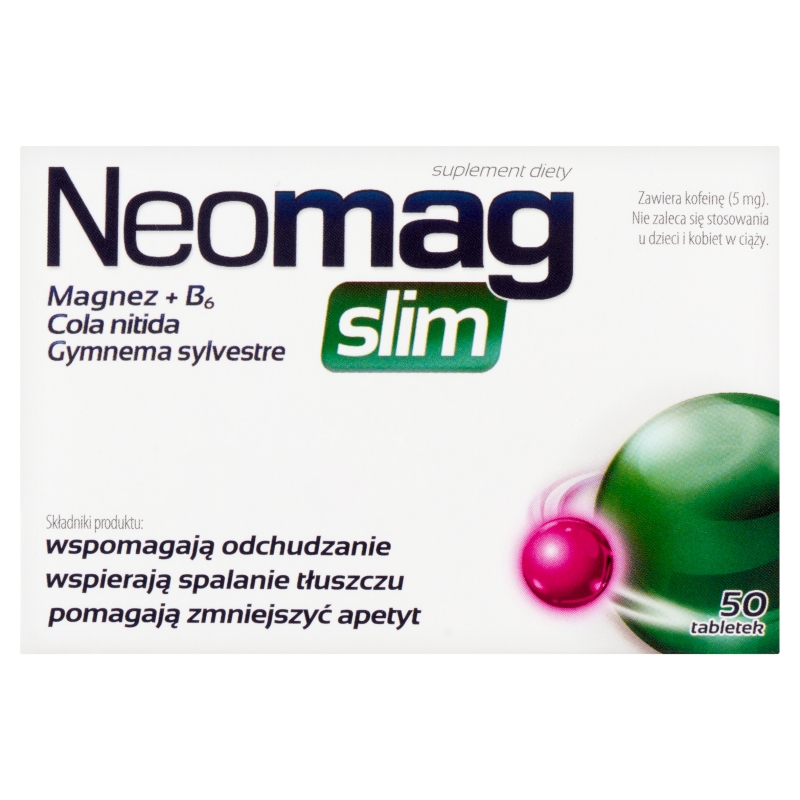 Neomag Slim, tabletki ze składnikami wspomagającymi odchudzanie, 50 szt.