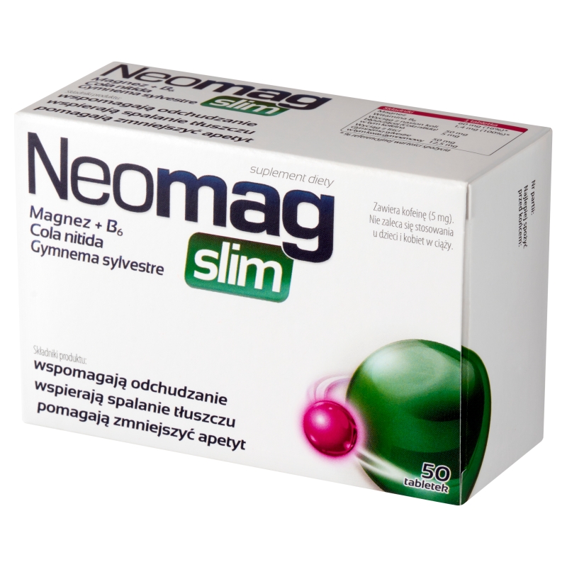 Neomag Slim, tabletki ze składnikami wspomagającymi odchudzanie, 50 szt.