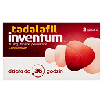 Tadalafil Inventum tabletki na zaburzenia erekcji, 2 szt.