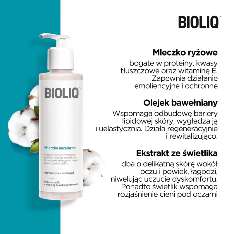 Bioliq Clean, mleczko miceralne do demakijażu, 135 ml