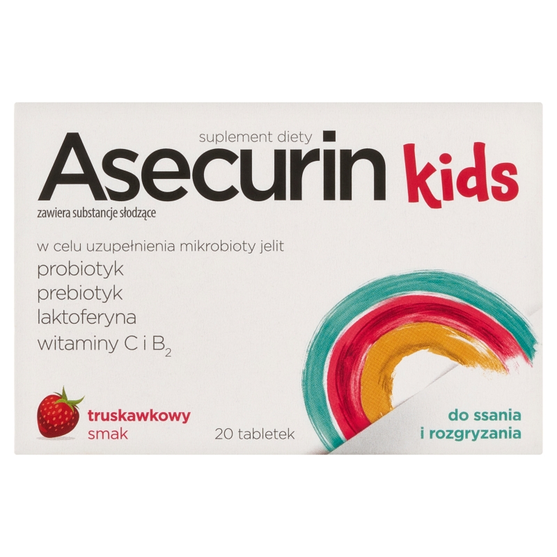 Asecurin Kids, 20 tabletek do ssania i rozgryzania
