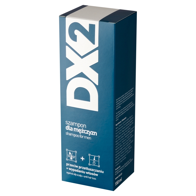 DX2, szampon przeciw przetłuszczaniu i wypadaniu włosów, 150 ml