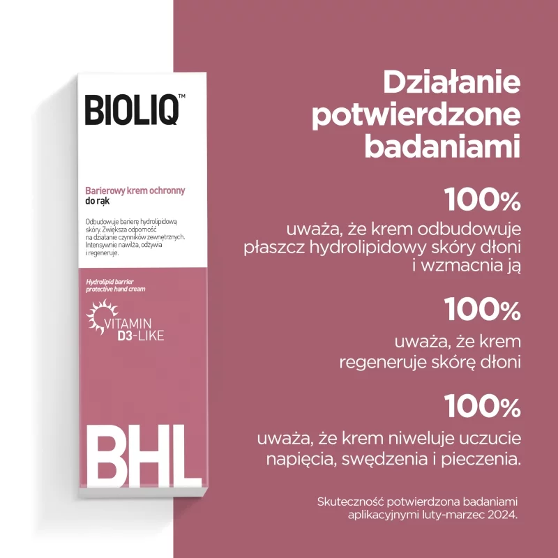 Bioliq BHL, barierowy krem do rąk, 75 ml