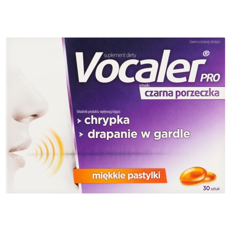 Vocaler Pro, 30 pastylek do ssania, czarna porzeczka