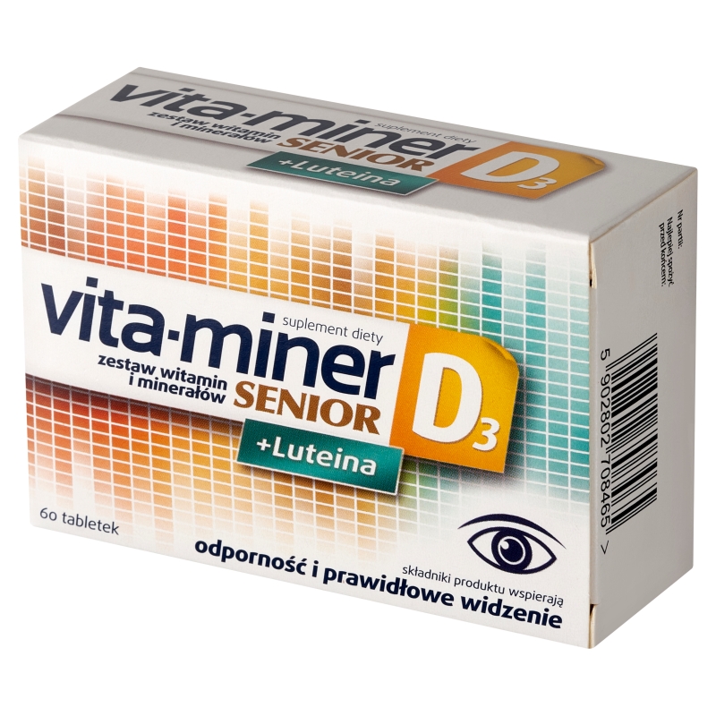 Vita-Miner Senior D3 + Luteina, 60 tabletek