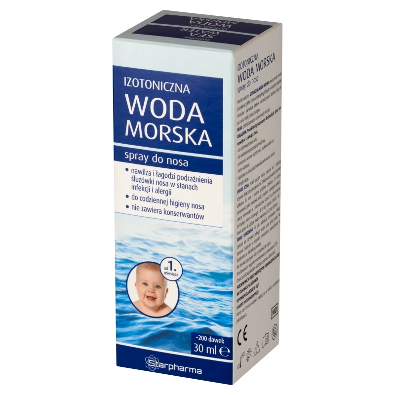 Izotoniczna Woda Morska, spray do nosa nawilżający, 30 ml