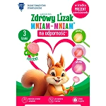 Zdrowy Lizak Mniam-Mniam wzbogacony o witaminę C i D o smaku ananasowym, malinowym i truskawkowym, 3 szt. + prezent