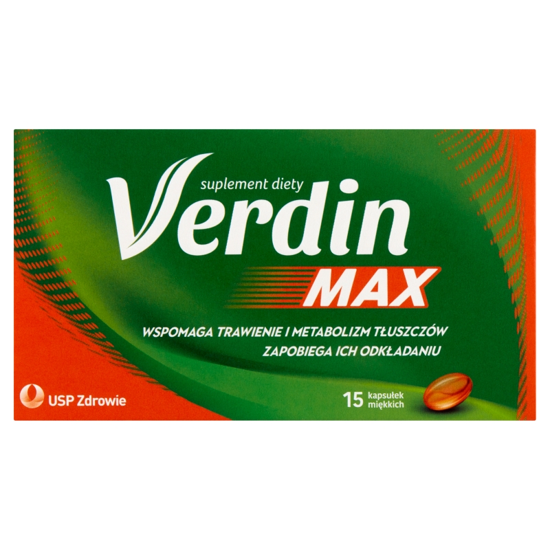 Verdin MAX, kapsułki ze składnikami wspierającymi trawienie i metabolizm kwasów tłuszczowych, 15 szt.