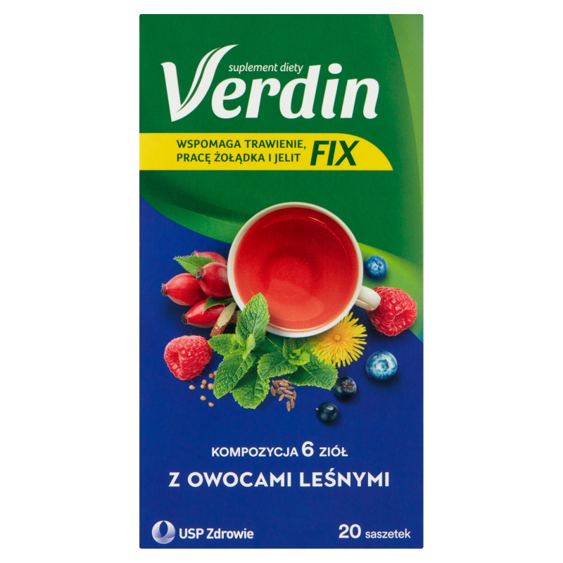Verdin FIX z Owocami leśnymi, zioła, 20 szt.