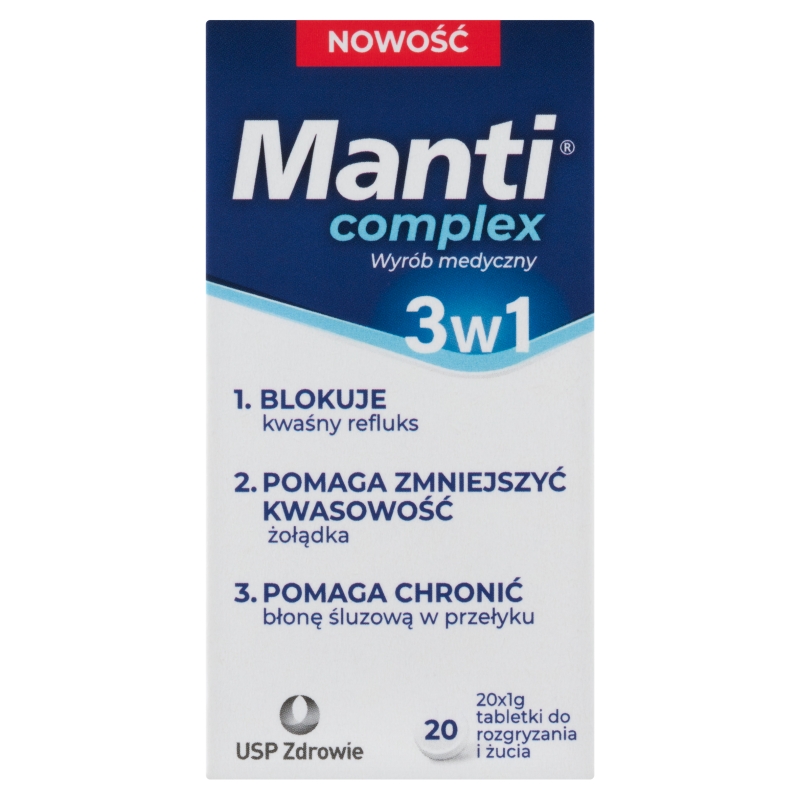 Manti Complex, 20 tabletek do rozgryzania i żucia