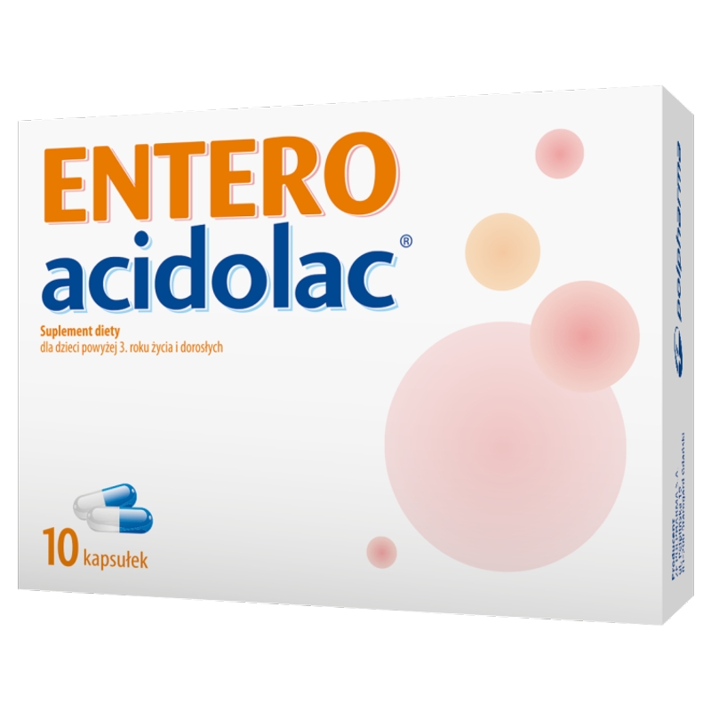 Entero Acidolac, kapsułki z probiotykiem dla dzieci powyżej 3. roku życia i dorosłych, 10 szt.