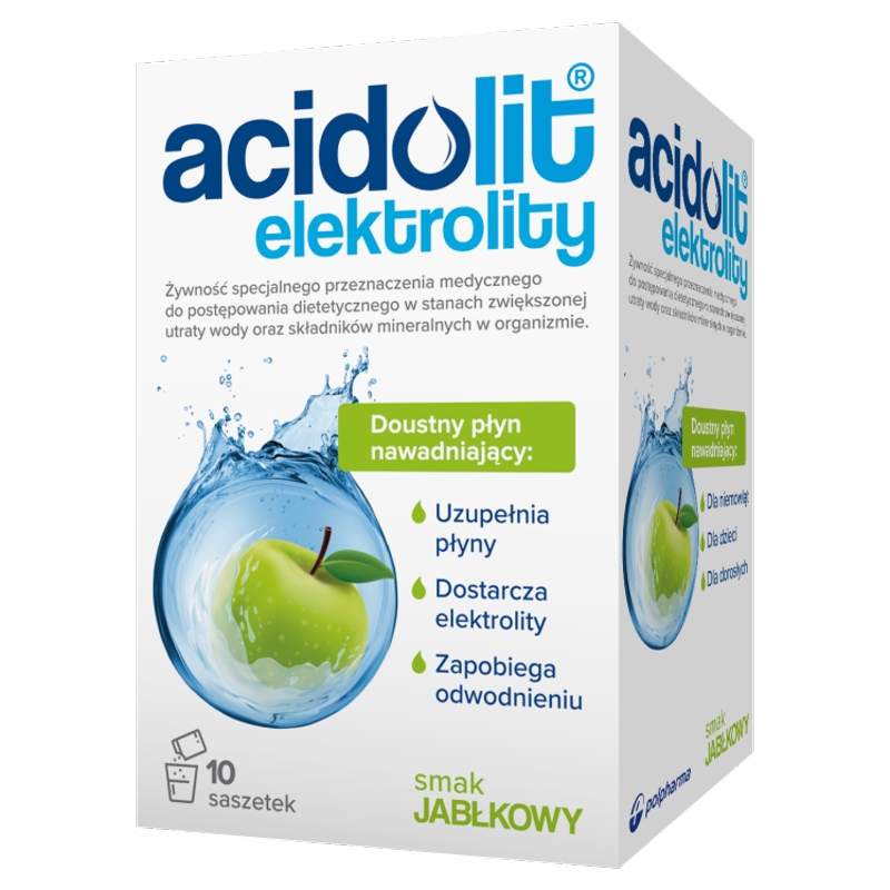 Acidolit , proszek do sporządzania roztworu doustnego o smaku jabłkowym, 10 szt.