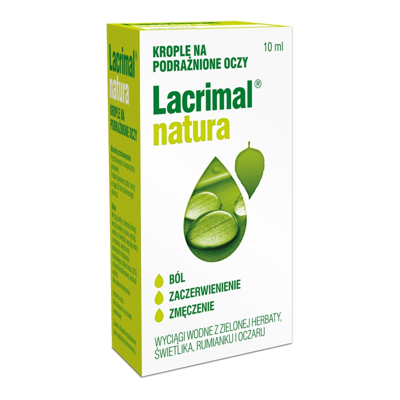 Lacrimal natura , krople na podrażnione oczy, 10 ml