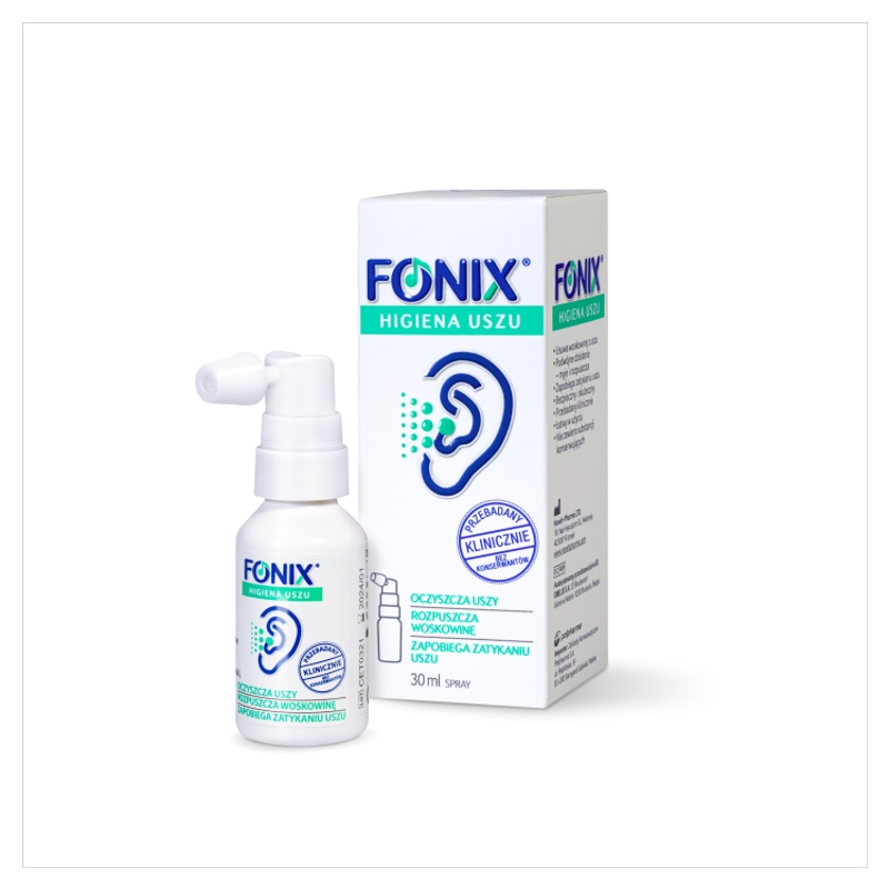 Fonix Higiena Uszu, spray do usuwania woskowiny, 30 ml