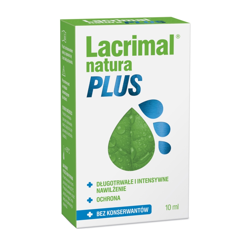 Lacrimal Natura Plus , krople do oczu nawilżające, 10 ml
