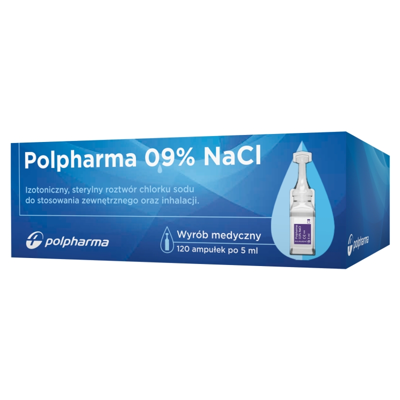 Polpharma 0,9% Nacl, roztwór izotoniczny i sterylny, 5 ml x 120 szt.