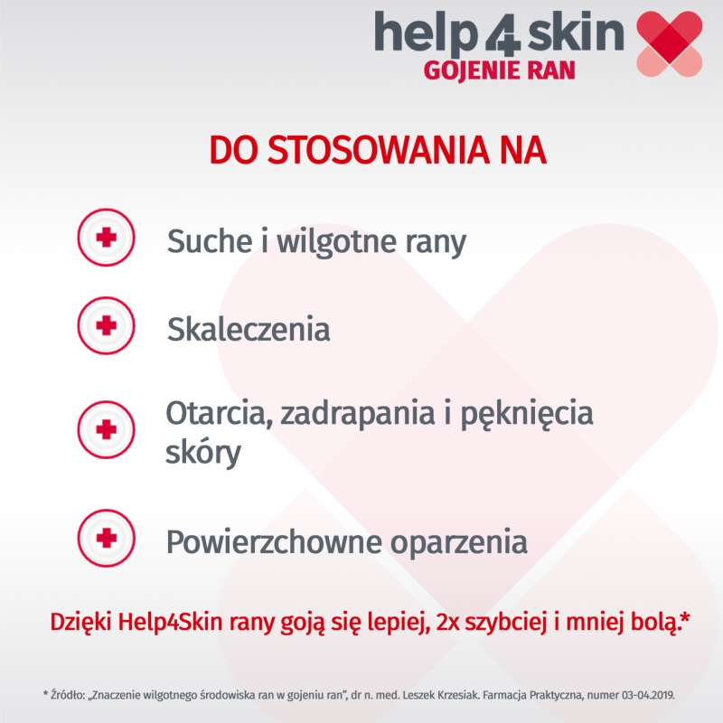 Help4Skin Gojenie Ran, żel do pielęgnacji suchych i wilgotnych ran, 20 g