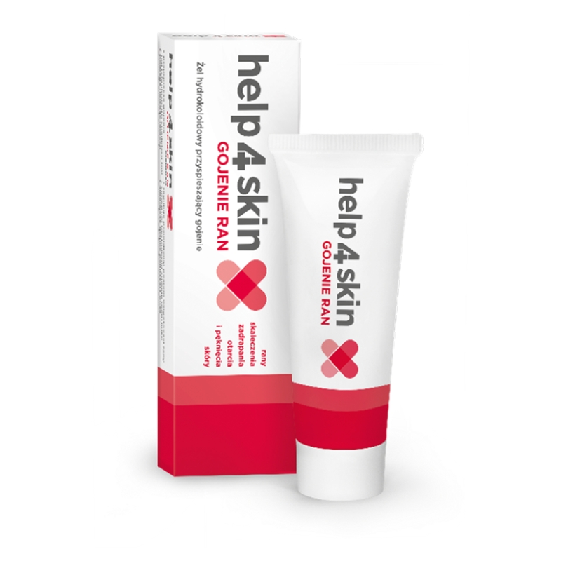 Help4Skin Gojenie Ran, żel do pielęgnacji suchych i wilgotnych ran, 20 g