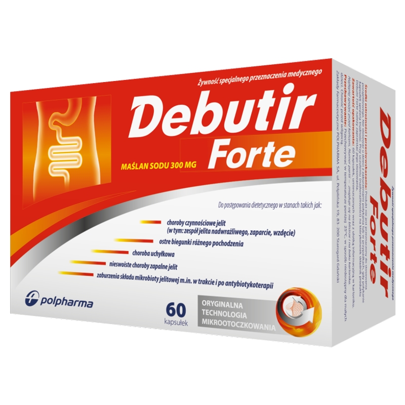 Debutir Forte 0,3 g , kapusłki z maślanem sodu, 60 szt.