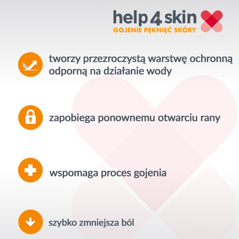 Help4Skin, plaster w żelu wspomagający gojenie pęknięć skóry, 7 ml