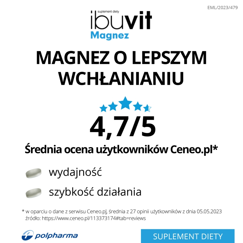 Ibuvit Magnez, tabletki z magnezem dla młodzieży i dorosłych, 30 szt.