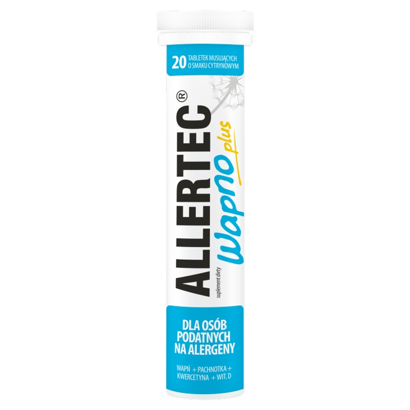Allertec wapno plus, tabletki musujące z wapniem, 20 szt.