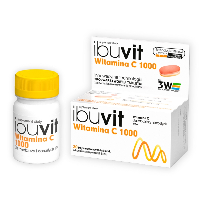 Ibuvit Witamina C 1000 , tabletki z witaminą C, 30 szt.