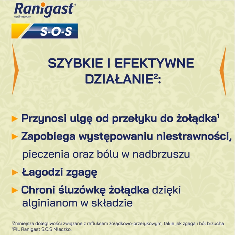 Ranigast S-O-S, mleczko na zgagę, 200 ml