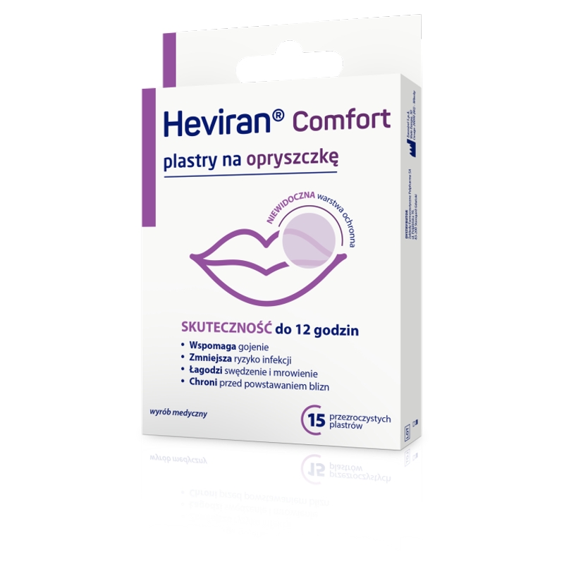 Heviran Comfort , plastry na opryszczkę, 15 szt.