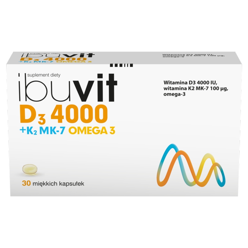 Ibuvit D3 4000 + K2 MK7 Omega 3, kapsułki ze składnikami wzmacniającymi odporność, 30 szt.