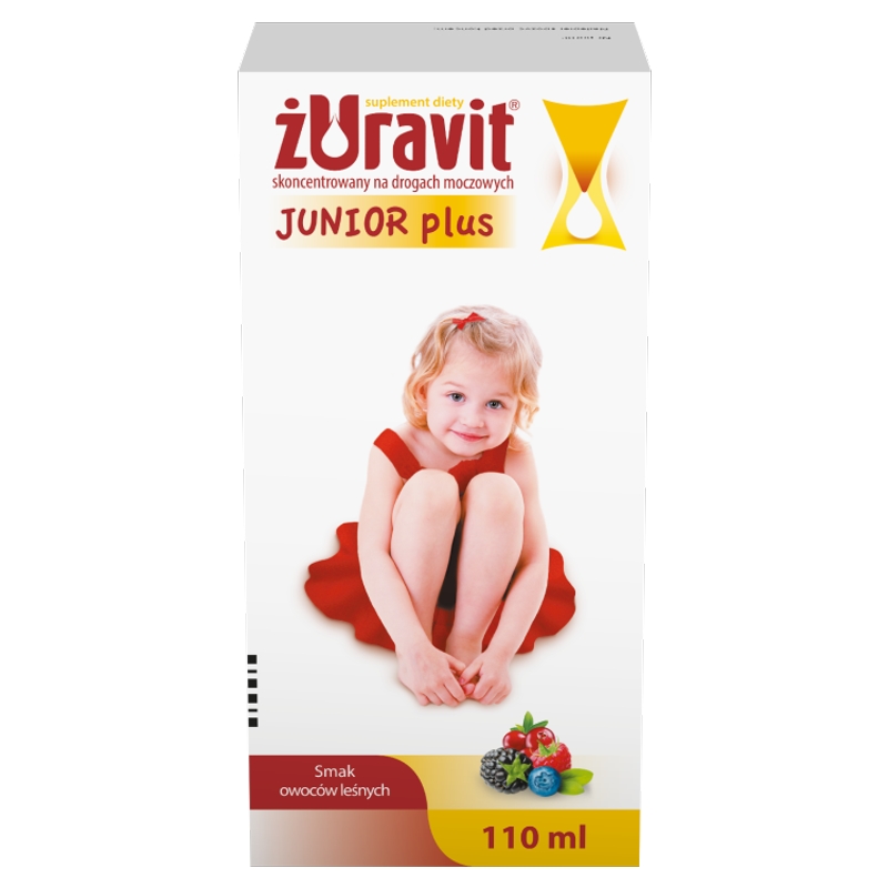 Żuravit Junior Plus,  płyn o smaku owoców leśnych, 110 ml